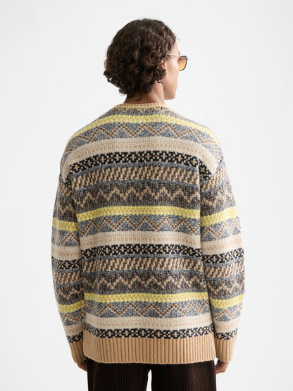 SCOTCH&SODA Camisola jacquard com decote redondo - CARISMAstore