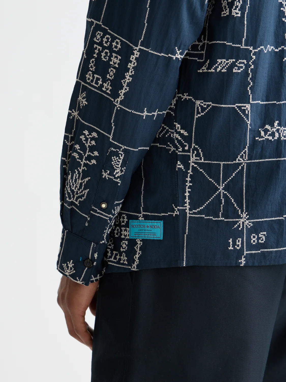 SCOTCH&SODA Camisa bordada de corte descontraido