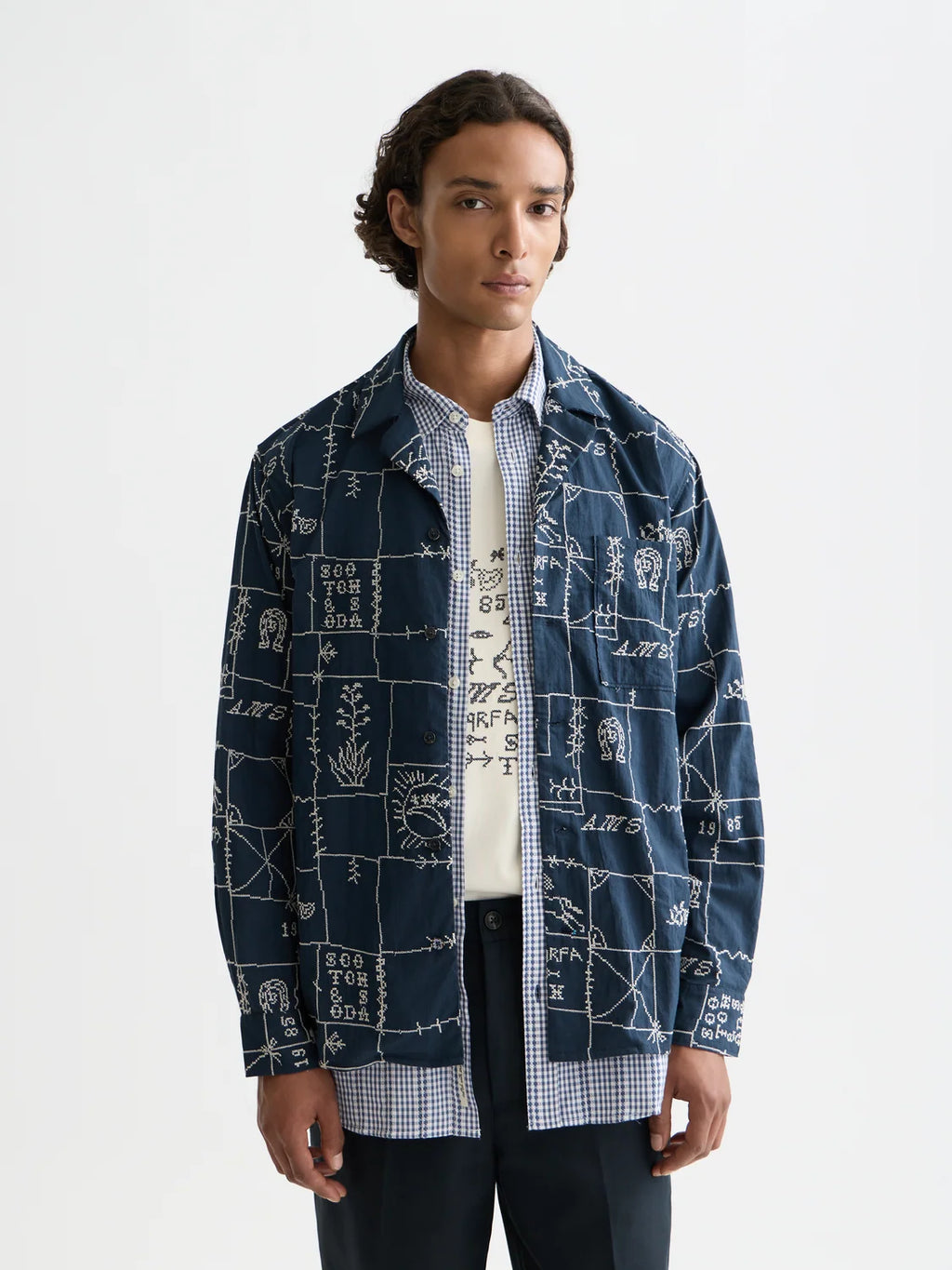 SCOTCH&SODA Camisa bordada de corte descontraido