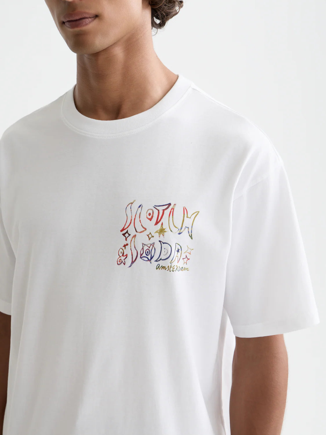 SCOTCH&SODA T-shirt descontraida com estampa artistica