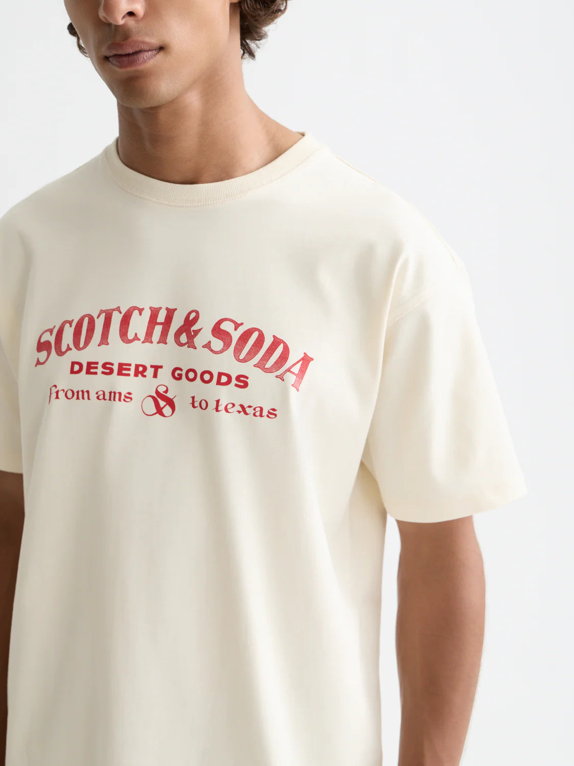 SCOTCH&SODA T-shirt descontraida com estampa artistica
