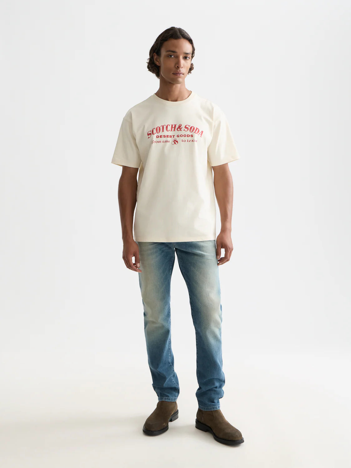 SCOTCH&SODA T-shirt descontraida com estampa artistica