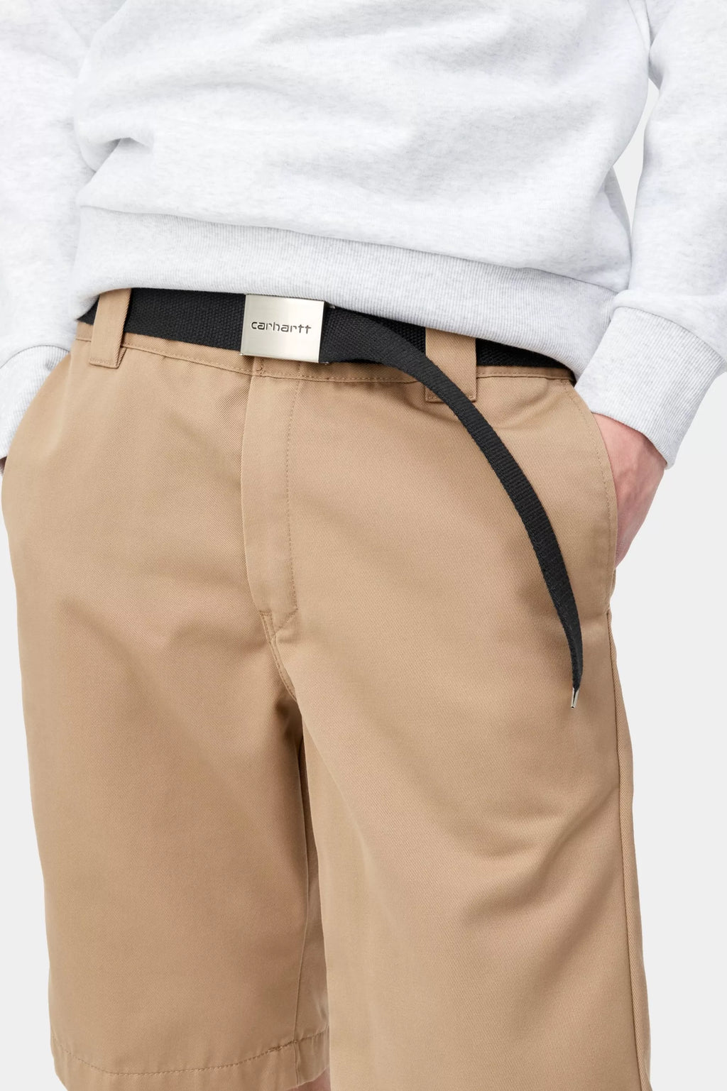 CARHARTT WIP Cinto clip belt chrome