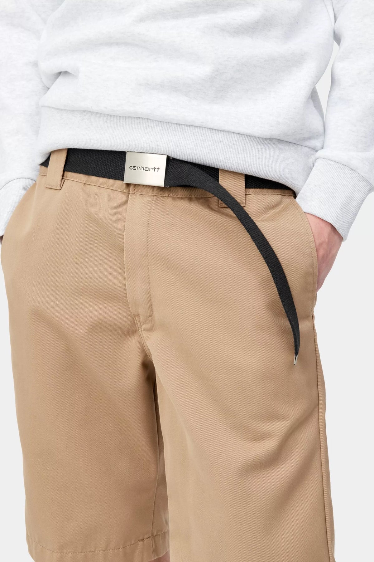 CARHARTT WIP Cinto clip belt chrome