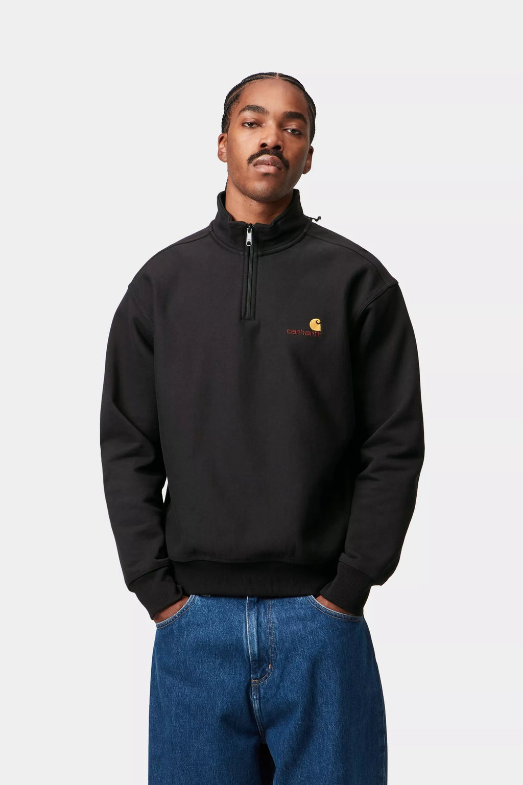 CARHARTT WIP Sweatshirt half zip american script