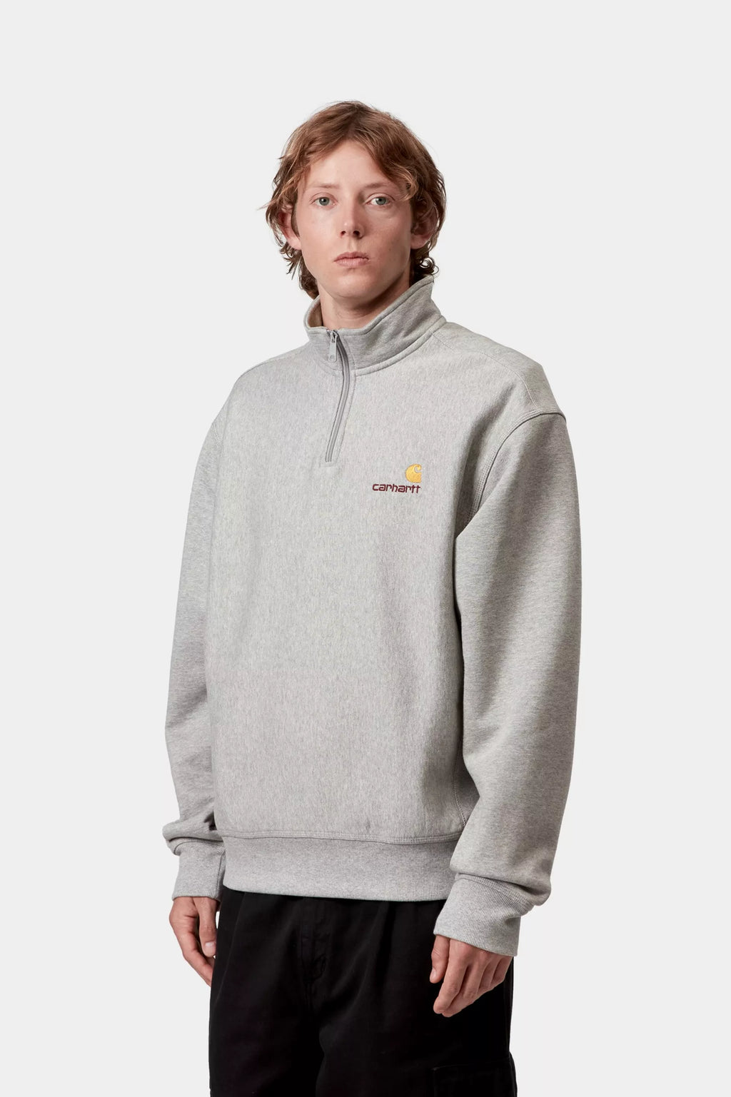CARHARTT com meio zíper e estampa american script