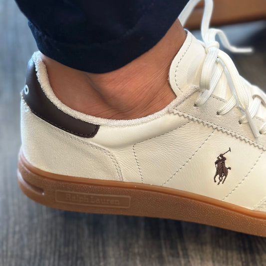 RALPH LAUREN Sapatilhas em camurça e pele bedford