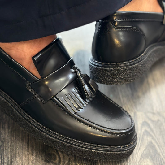 FRED PERRY Mocassim com borla em pele