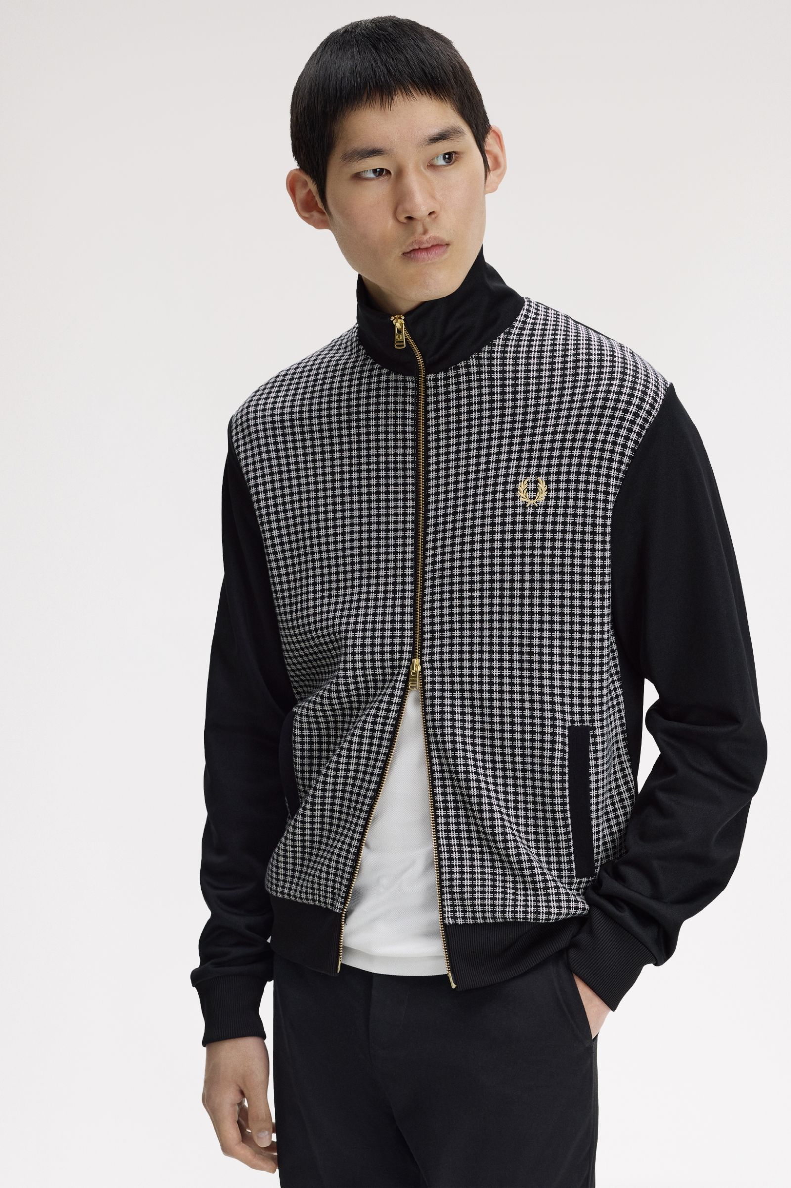 FRED PERRY Casaco com frente em malha