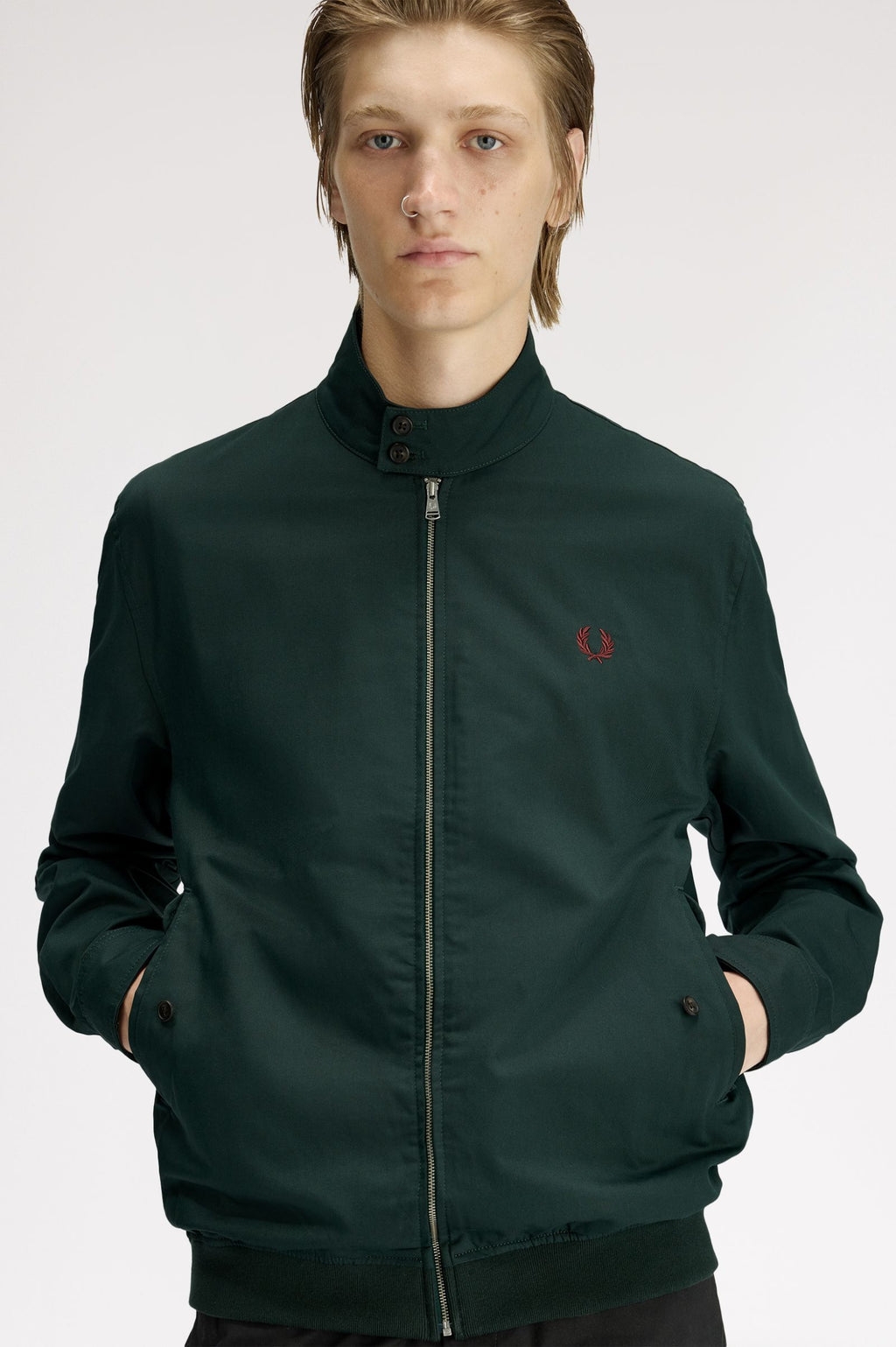FRED PERRY Casaco harrington em sarja
