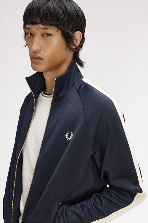 FRED PERRY Casaco de fato de treino com fita em malha entrançada