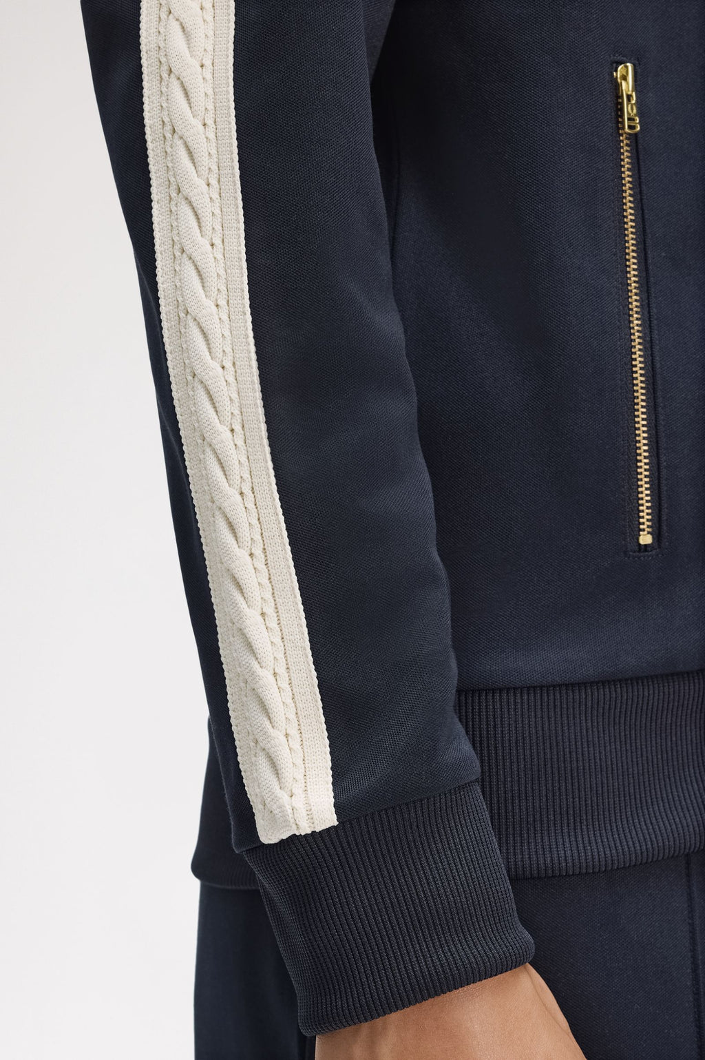 FRED PERRY Casaco de fato de treino com fita em malha entrançada