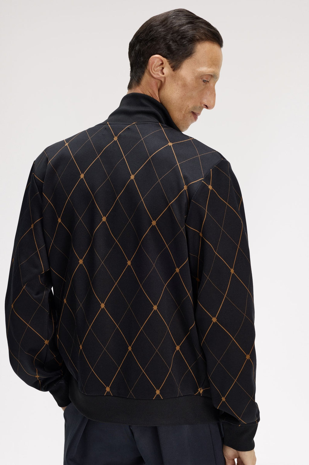 FRED PERRY Casaco de fato de treino com padrão argyle