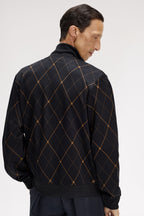 FRED PERRY Casaco de fato de treino com padrão argyle