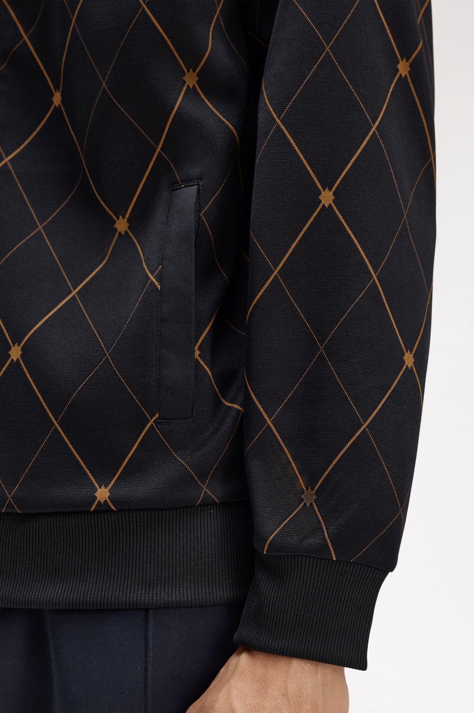 FRED PERRY Casaco de fato de treino com padrão argyle