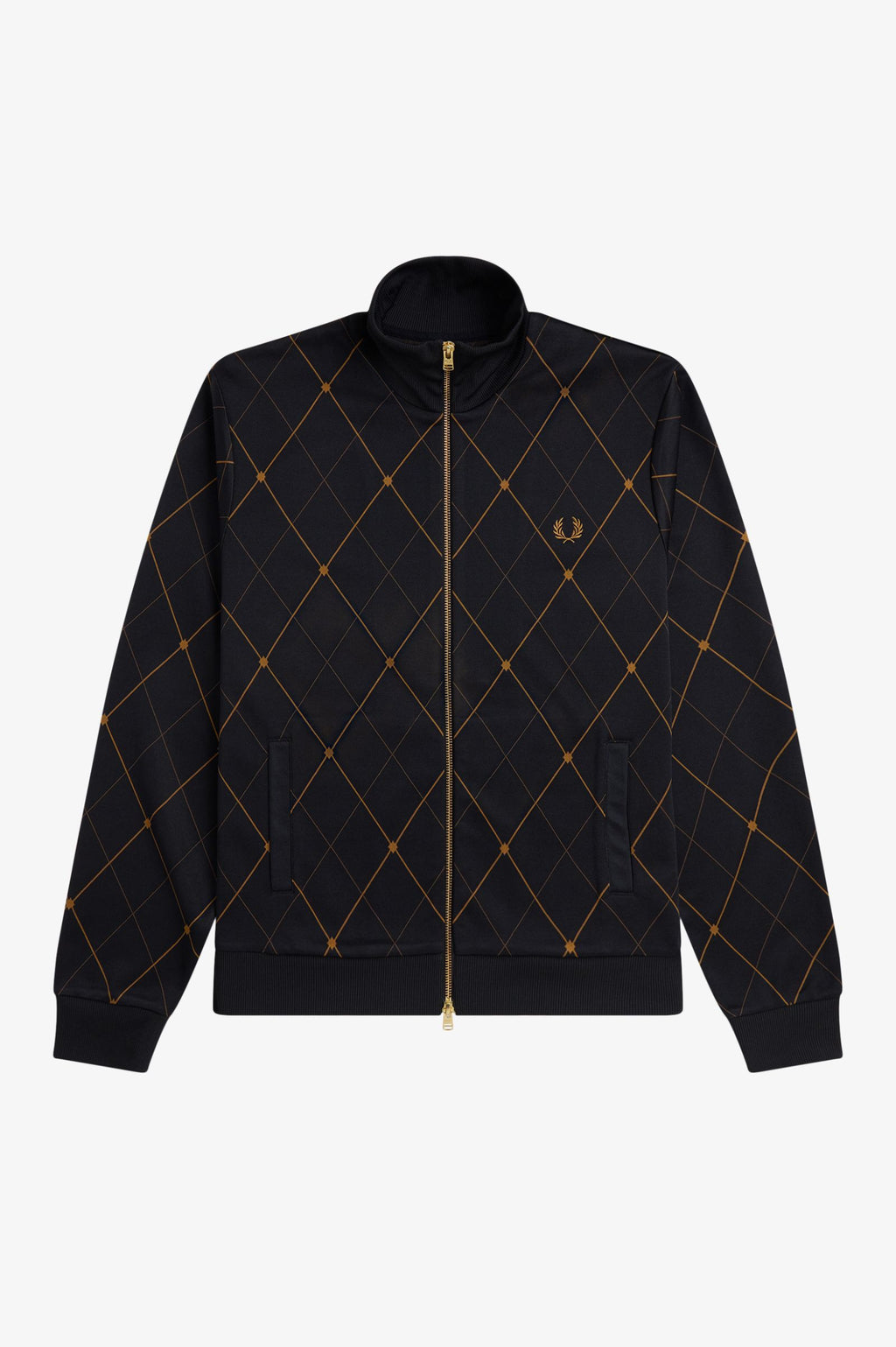 FRED PERRY Casaco de fato de treino com padrão argyle