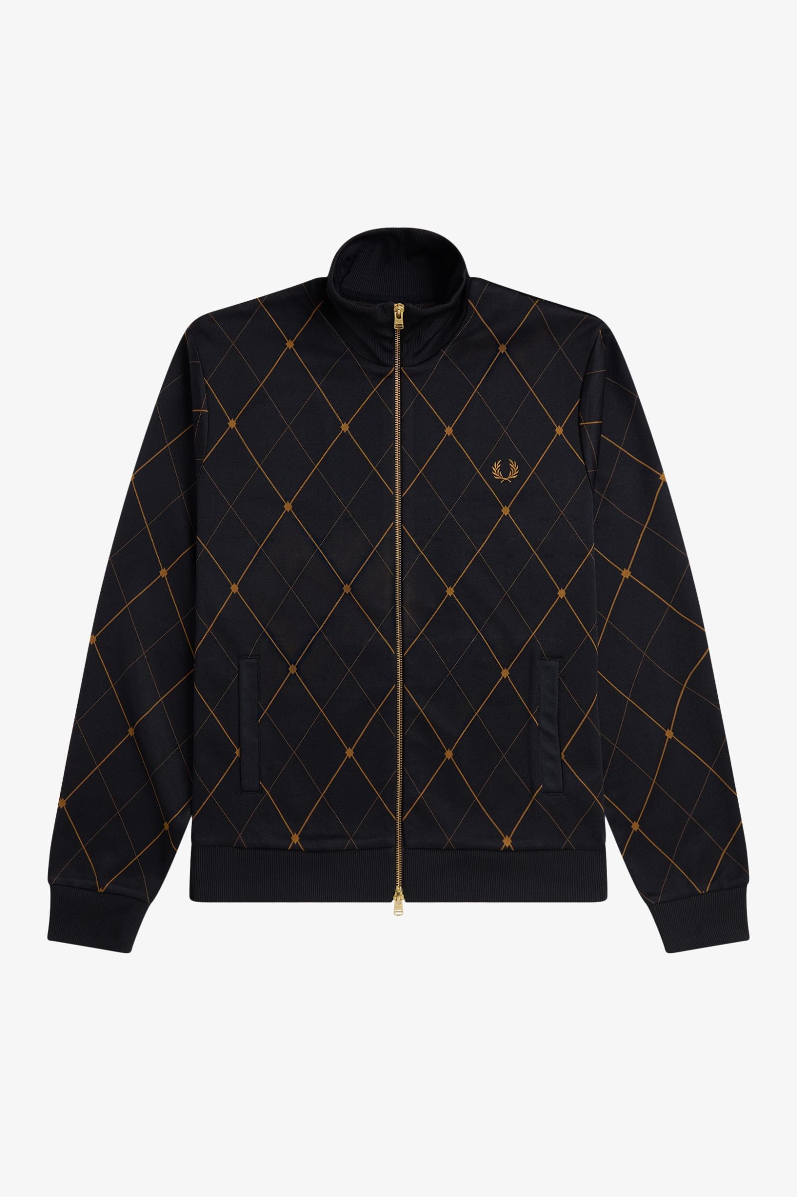 FRED PERRY Casaco de fato de treino com padrão argyle