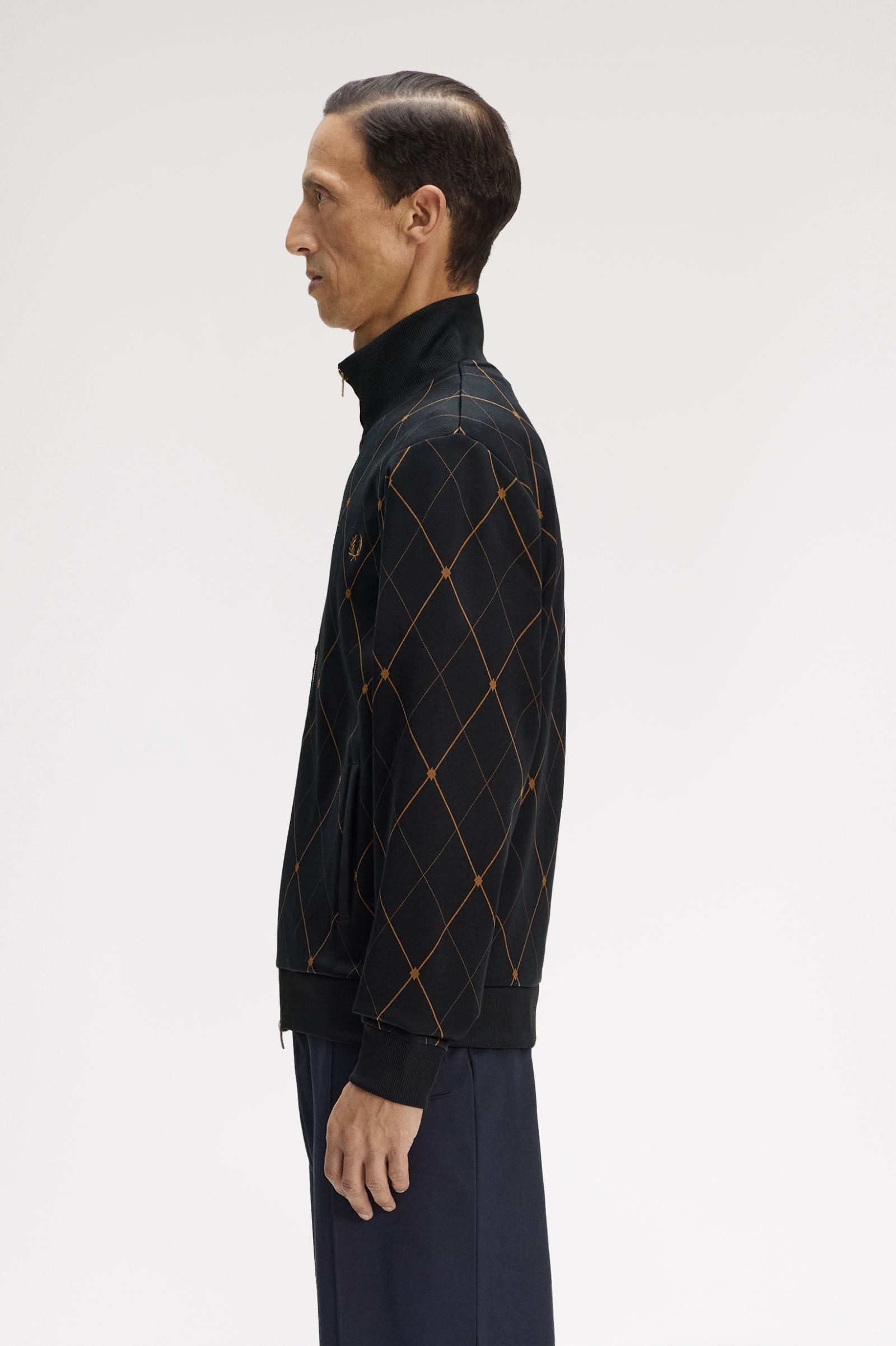 FRED PERRY Casaco de fato de treino com padrão argyle