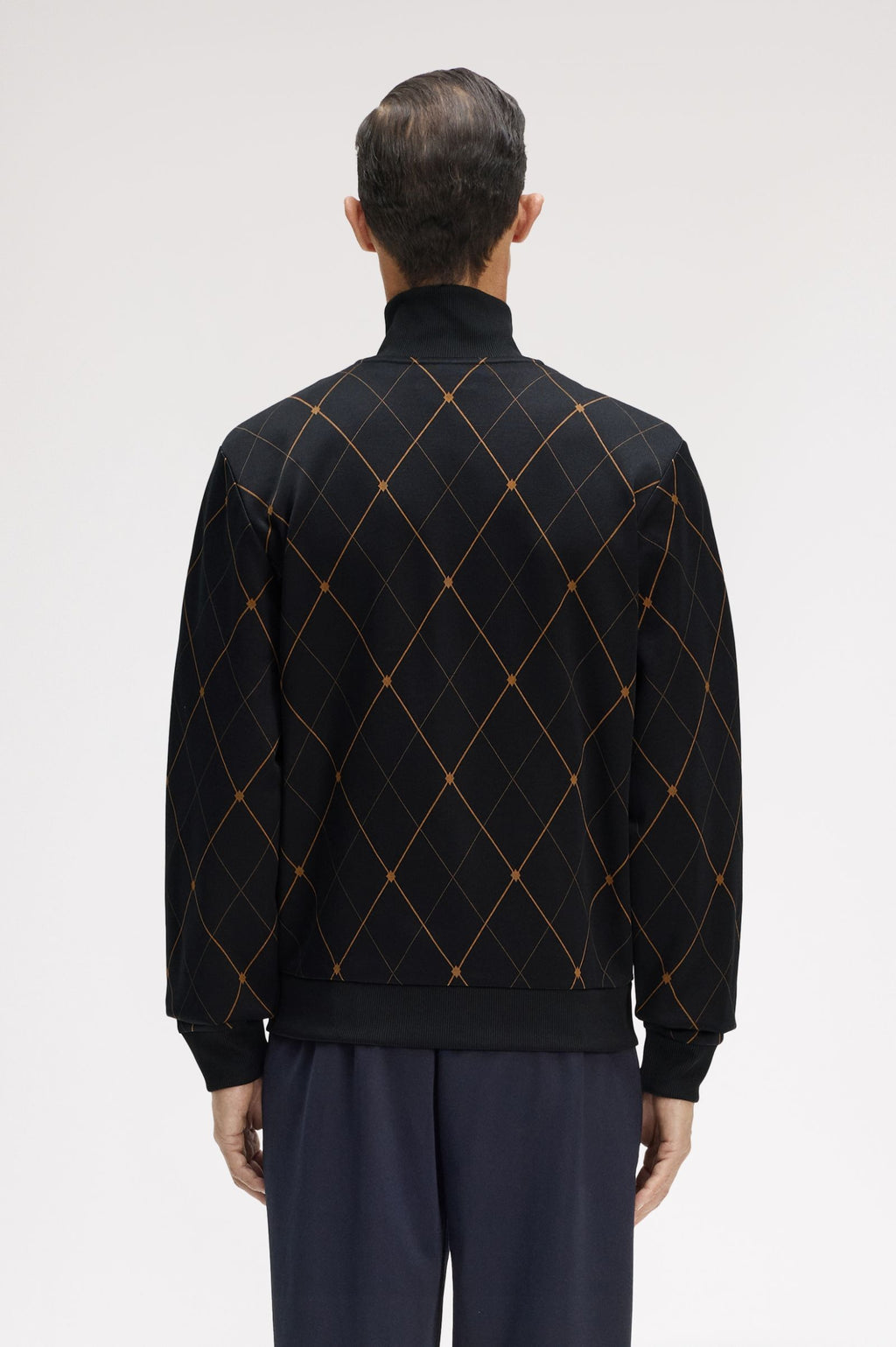 FRED PERRY Casaco de fato de treino com padrão argyle