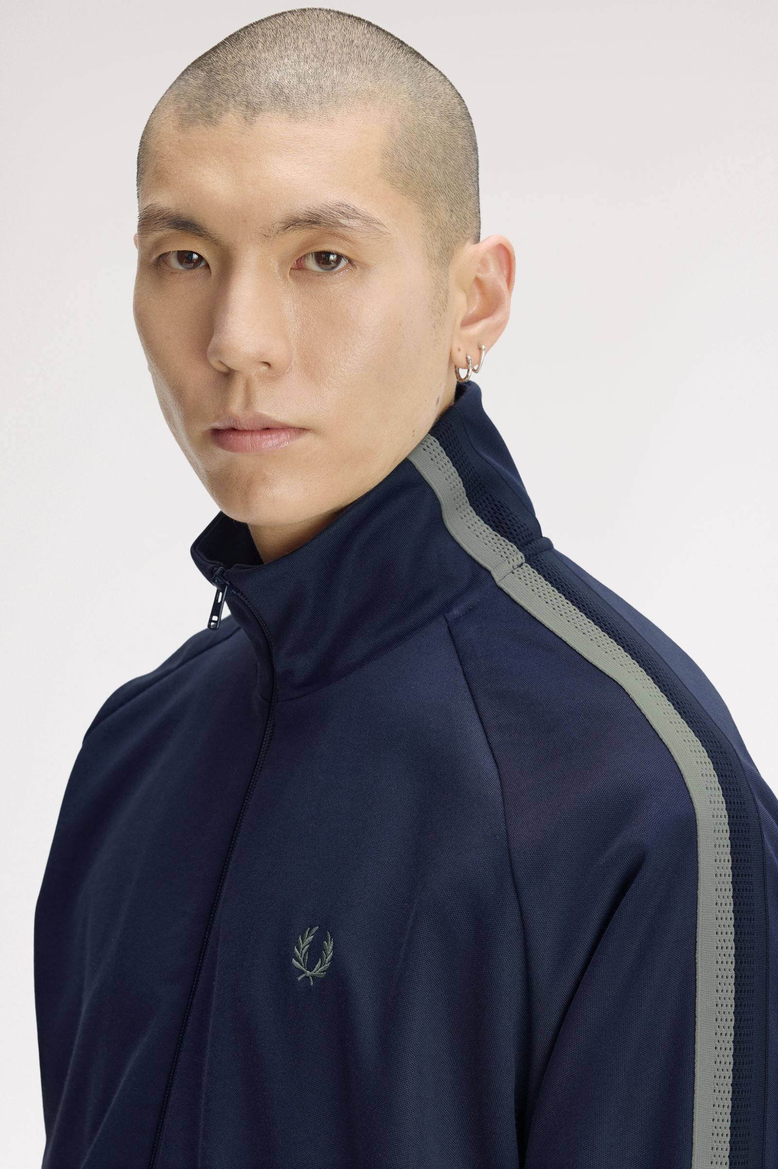 FRED PERRY Casaco com fita de malha bicolor
