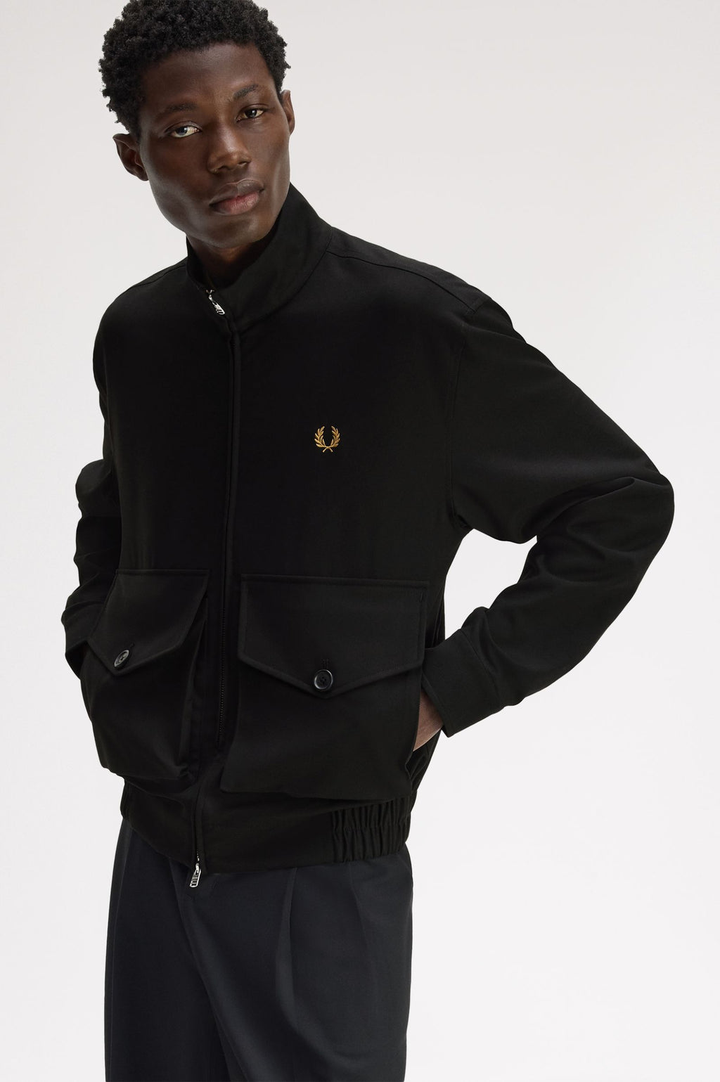 FRED PERRY Casaco com fecho de correr integral com detalhe de bolso