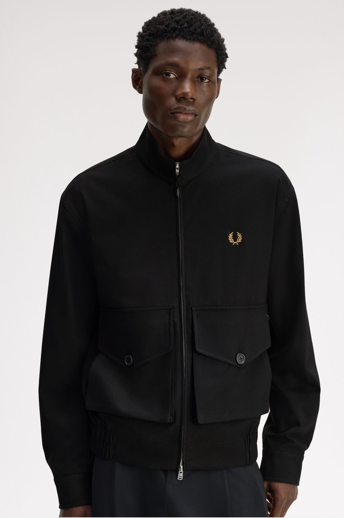 FRED PERRY Casaco com fecho de correr integral com detalhe de bolso
