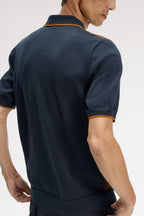 FRED PERRY Polo em malha com losangos tónico