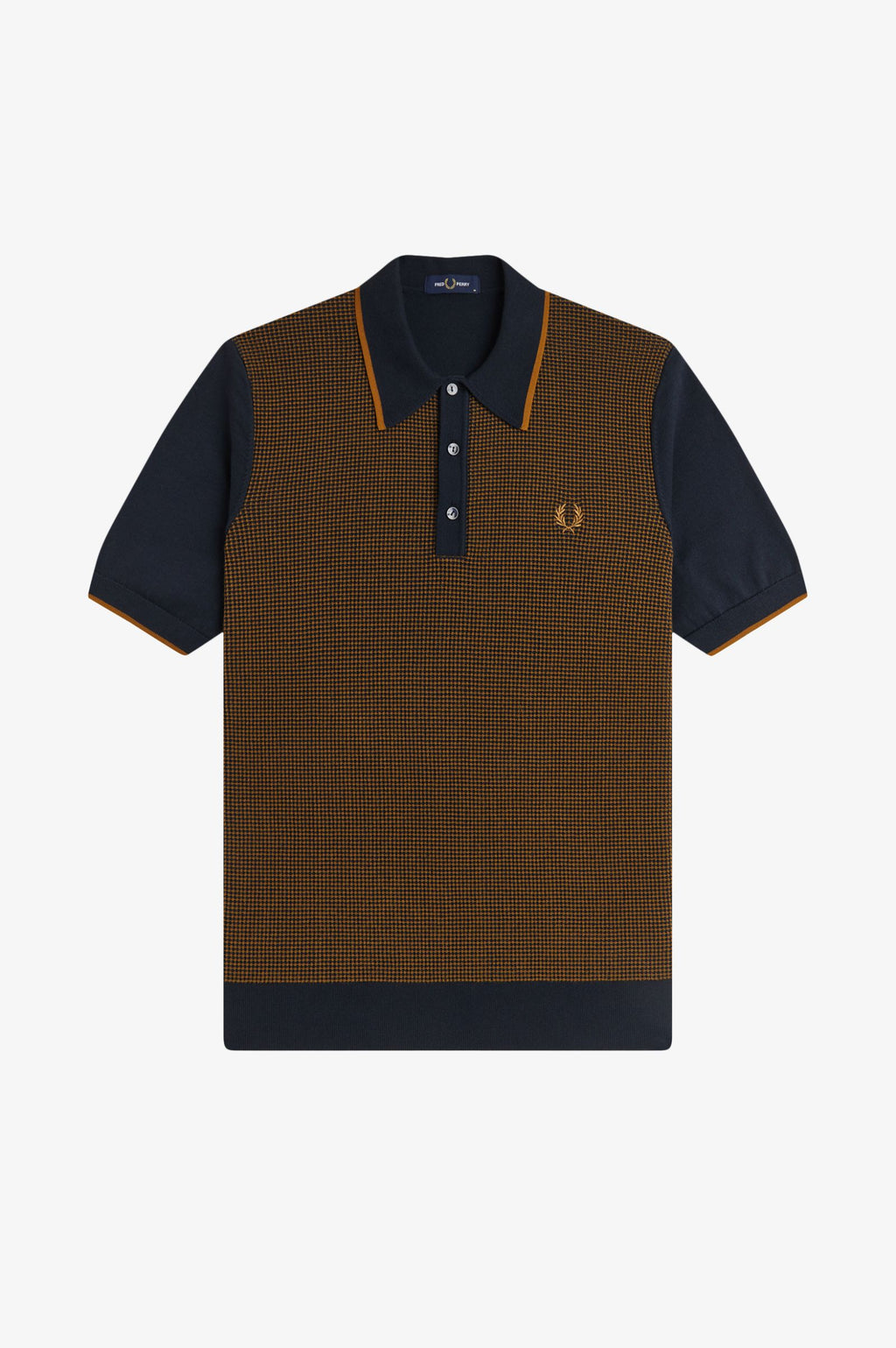 FRED PERRY Polo em malha com losangos tónico