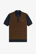 FRED PERRY Polo em malha com losangos tónico