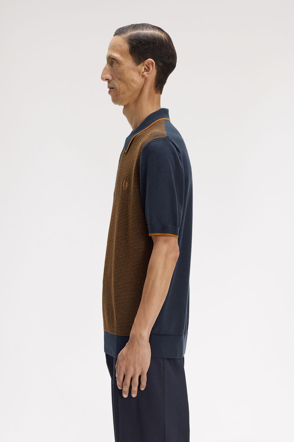 FRED PERRY Polo em malha com losangos tónico