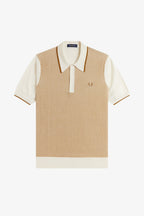 FRED PERRY Polo em malha com losangos tónico