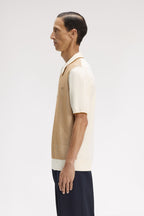 FRED PERRY Polo em malha com losangos tónico