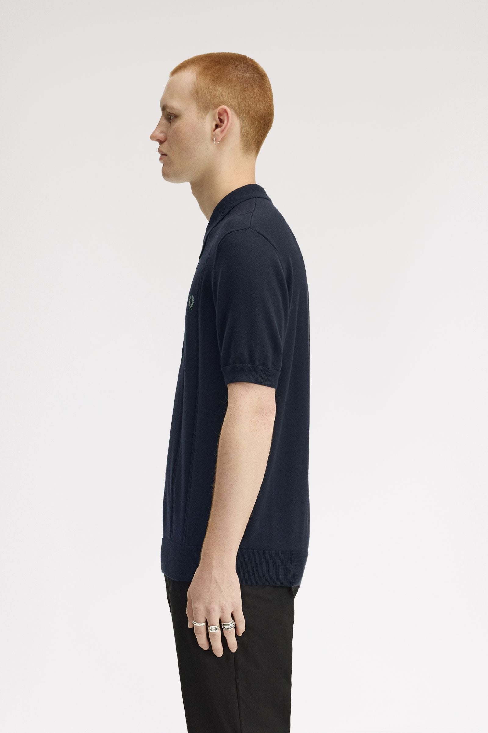 FRED PERRY Polo em malha entrançada