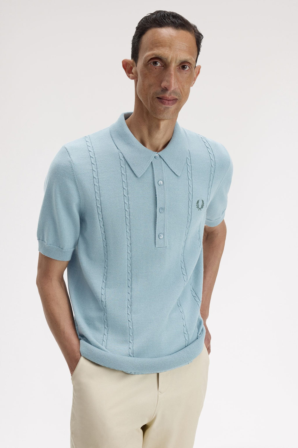 FRED PERRY Polo em malha entrançada