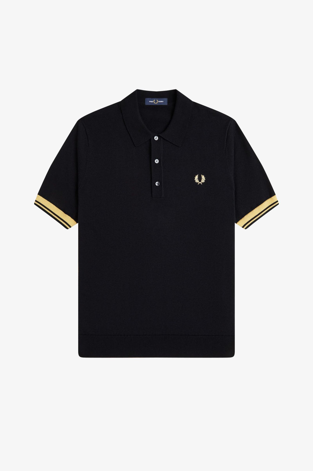 FRED PERRY Polo em malha com punhos contrastantes