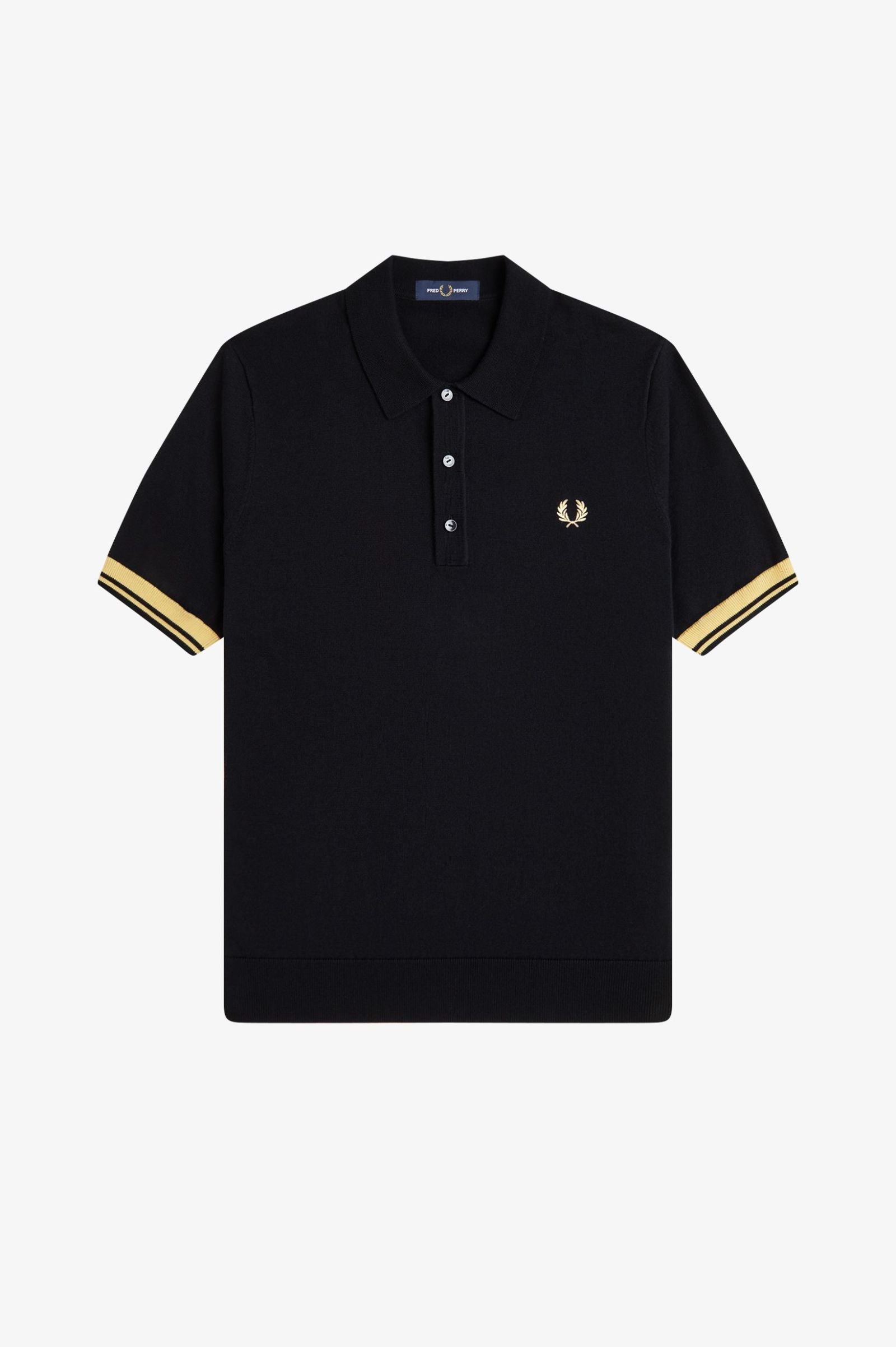 FRED PERRY Polo em malha com punhos contrastantes