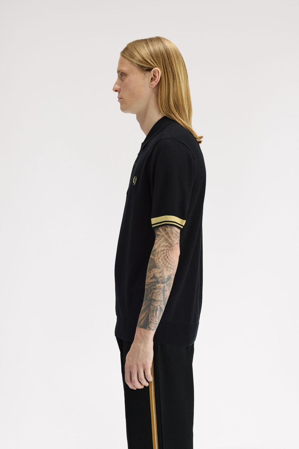 FRED PERRY Polo em malha com punhos contrastantes