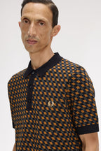 FRED PERRY Polo em malha geométrica