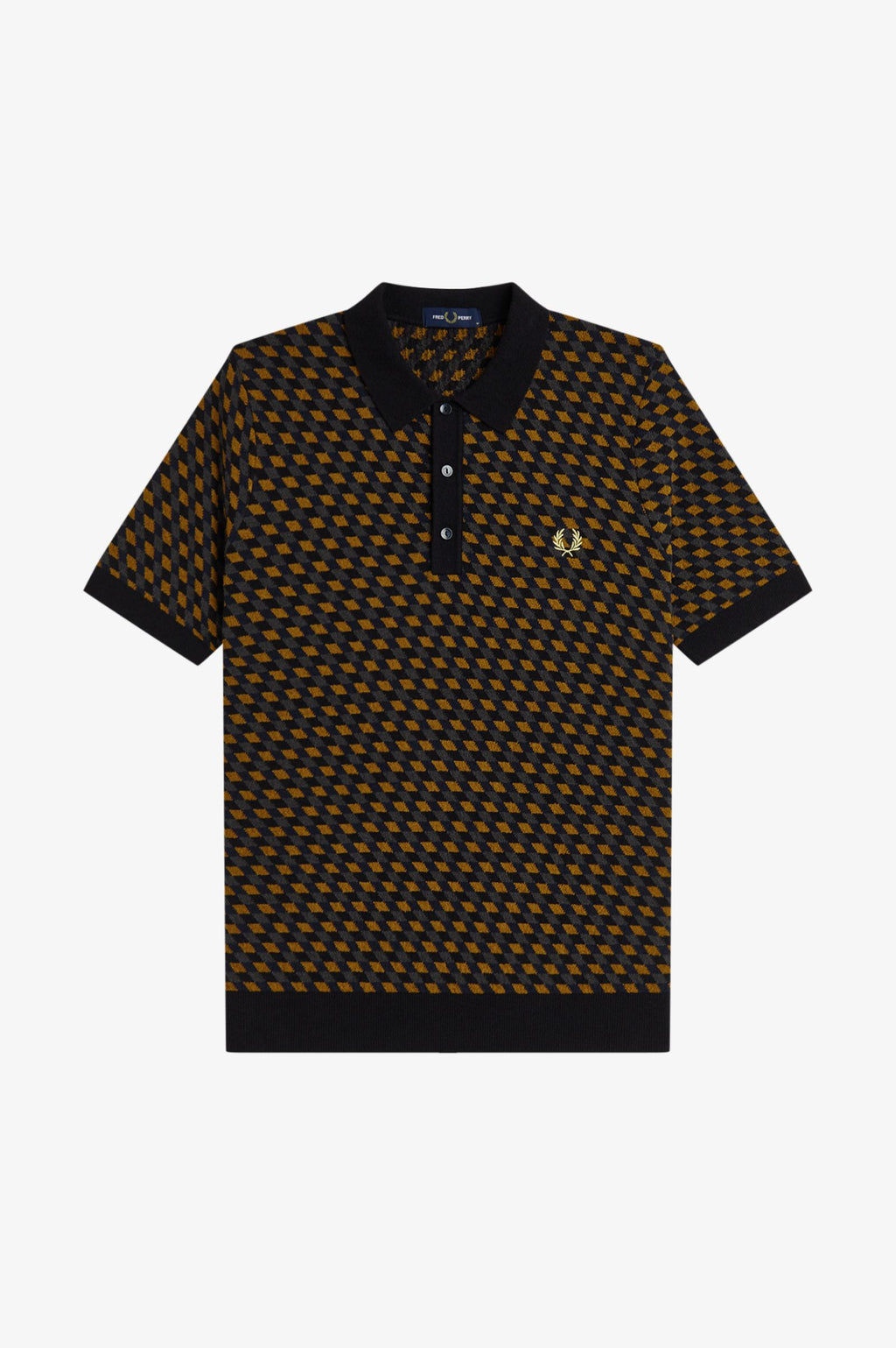 FRED PERRY Polo em malha geométrica