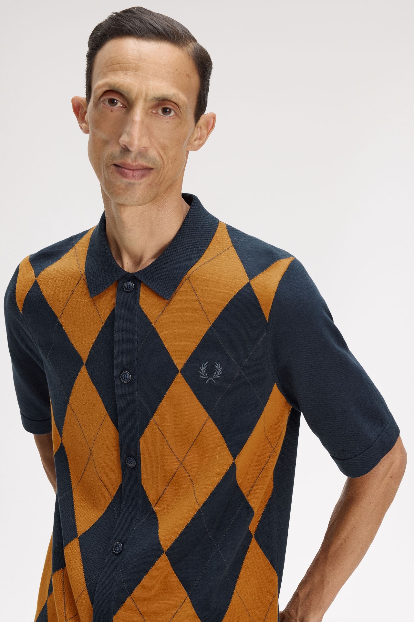 FRED PERRY Camisa com botões em argyle