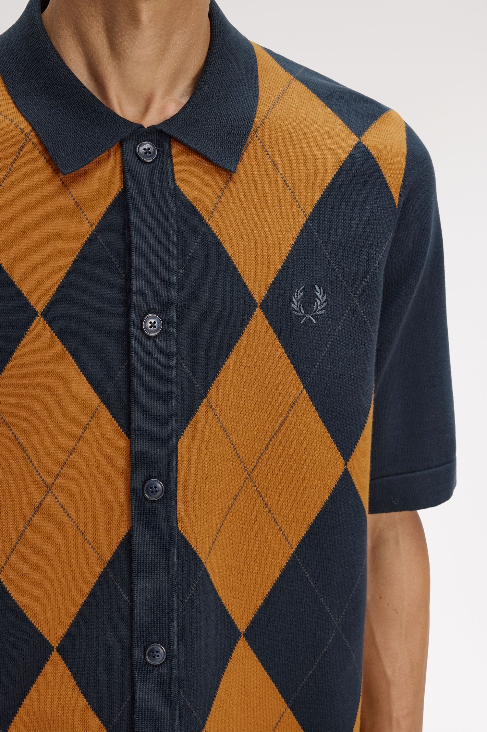 FRED PERRY Camisa com botões em argyle