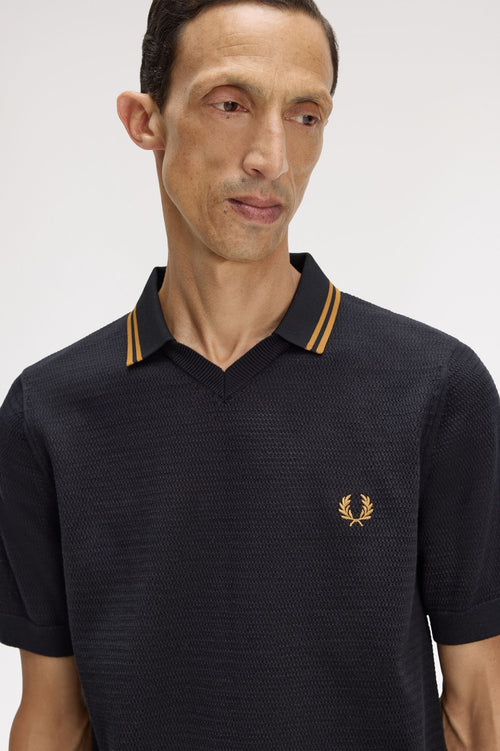 FRED PERRY Polo em malha pointelle