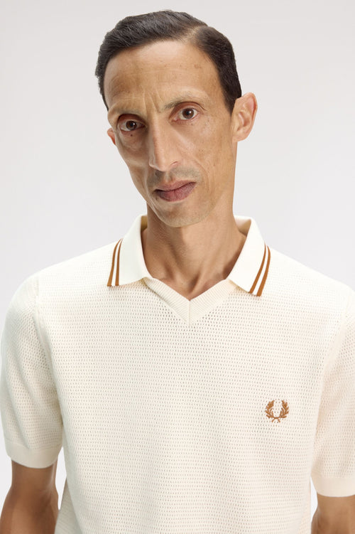 FRED PERRY Polo em malha pointelle