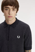 FRED PERRY Polo de malha bouclé com bolinhas