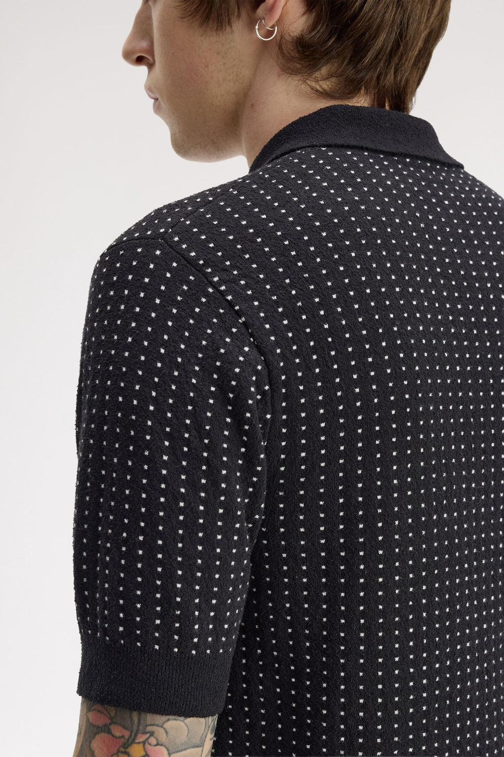 FRED PERRY Polo de malha bouclé com bolinhas