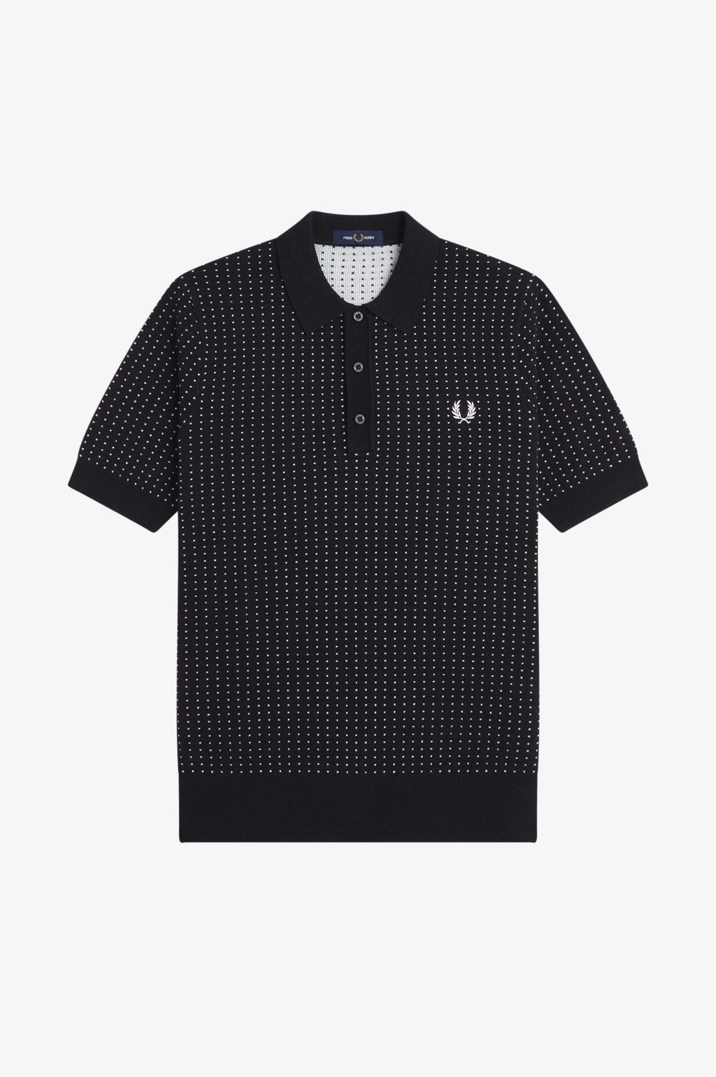 FRED PERRY Polo de malha bouclé com bolinhas