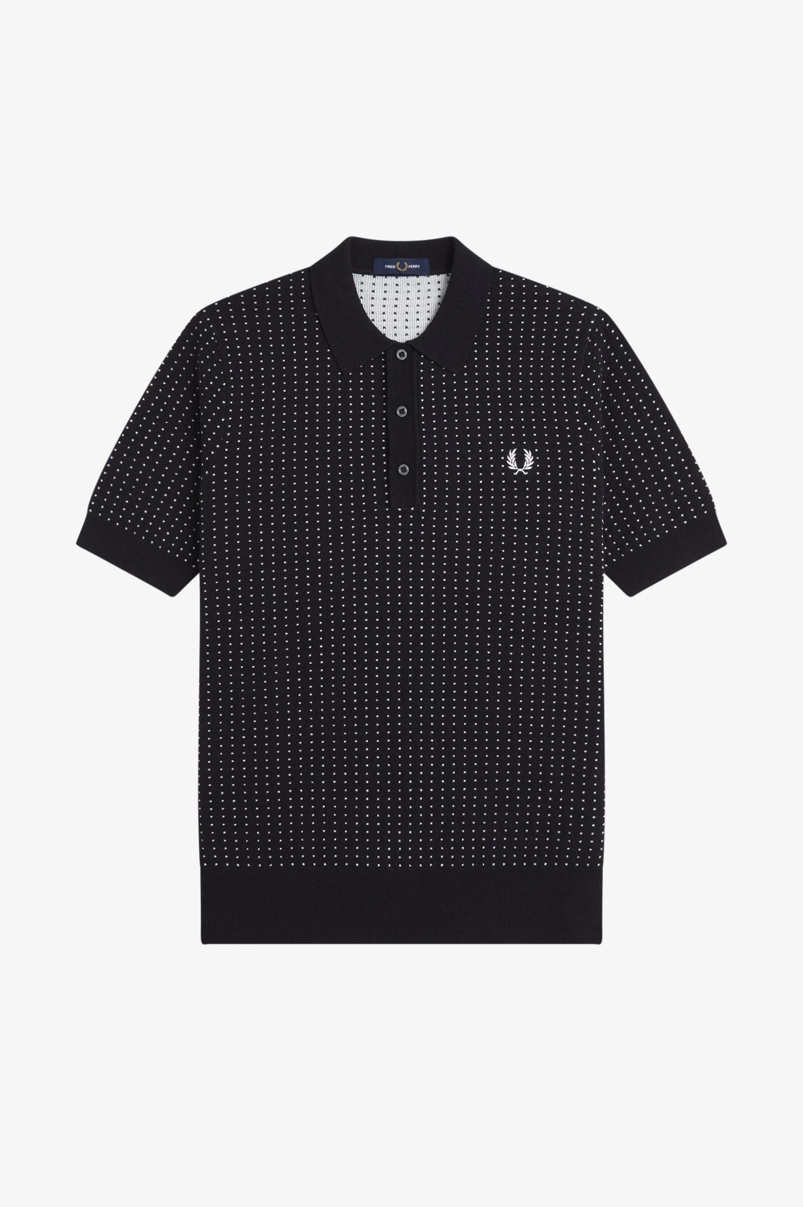 FRED PERRY Polo de malha bouclé com bolinhas
