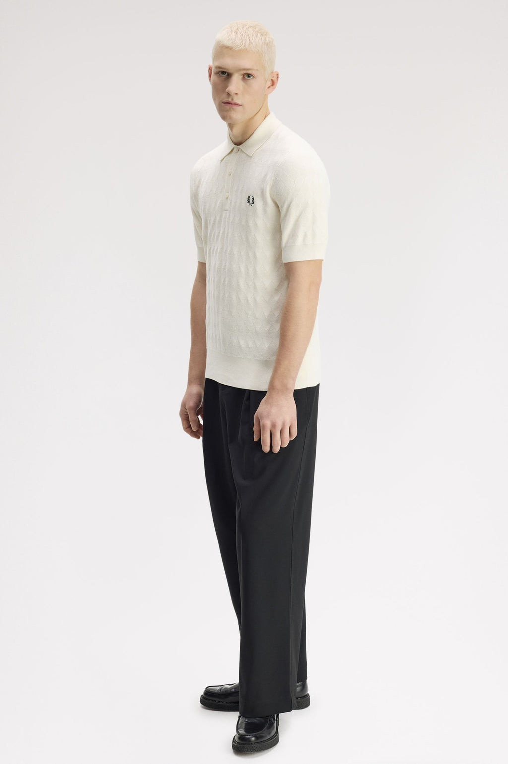 FRED PERRY Polo de malha pointelle
