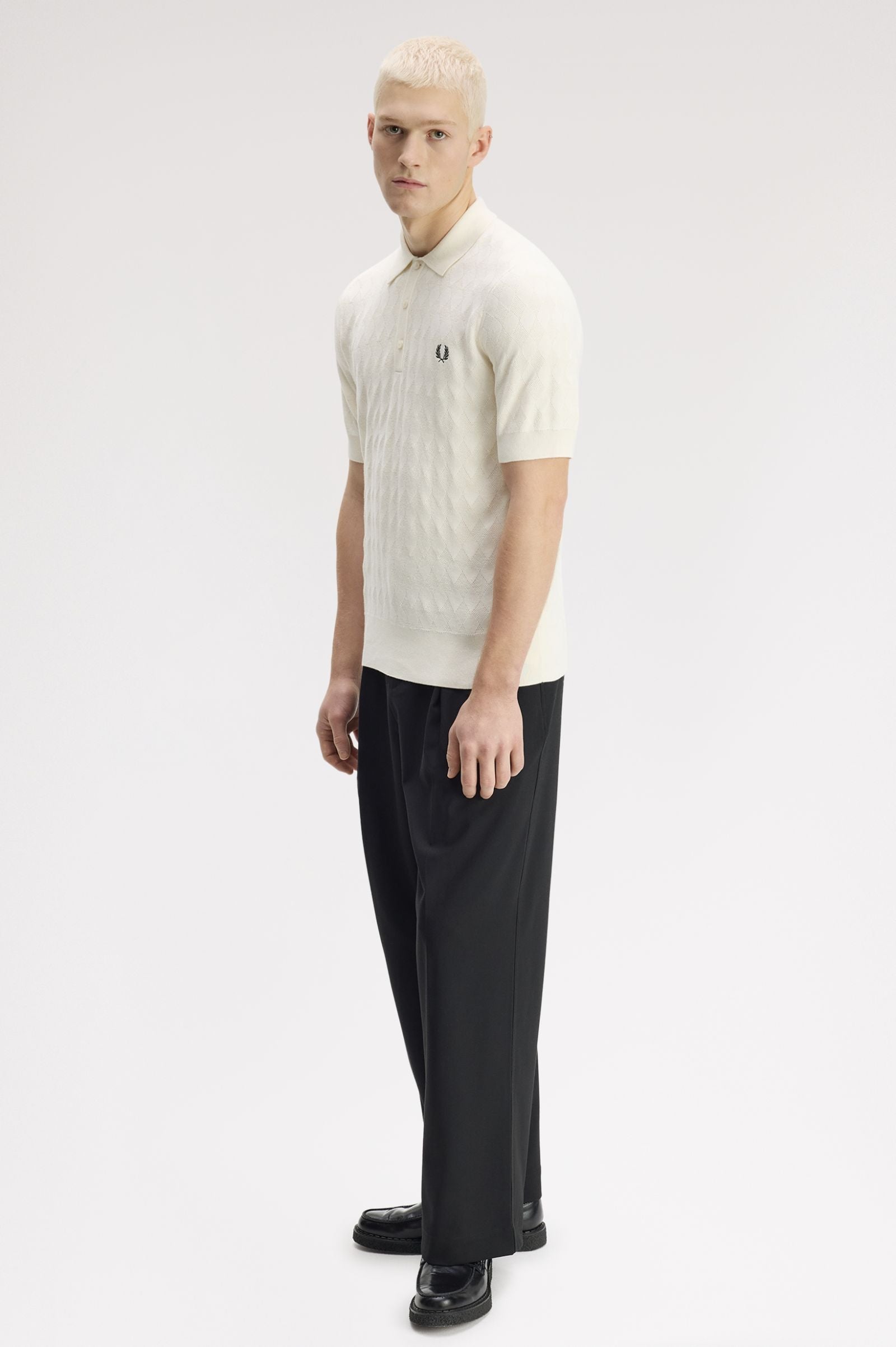 FRED PERRY Polo de malha pointelle