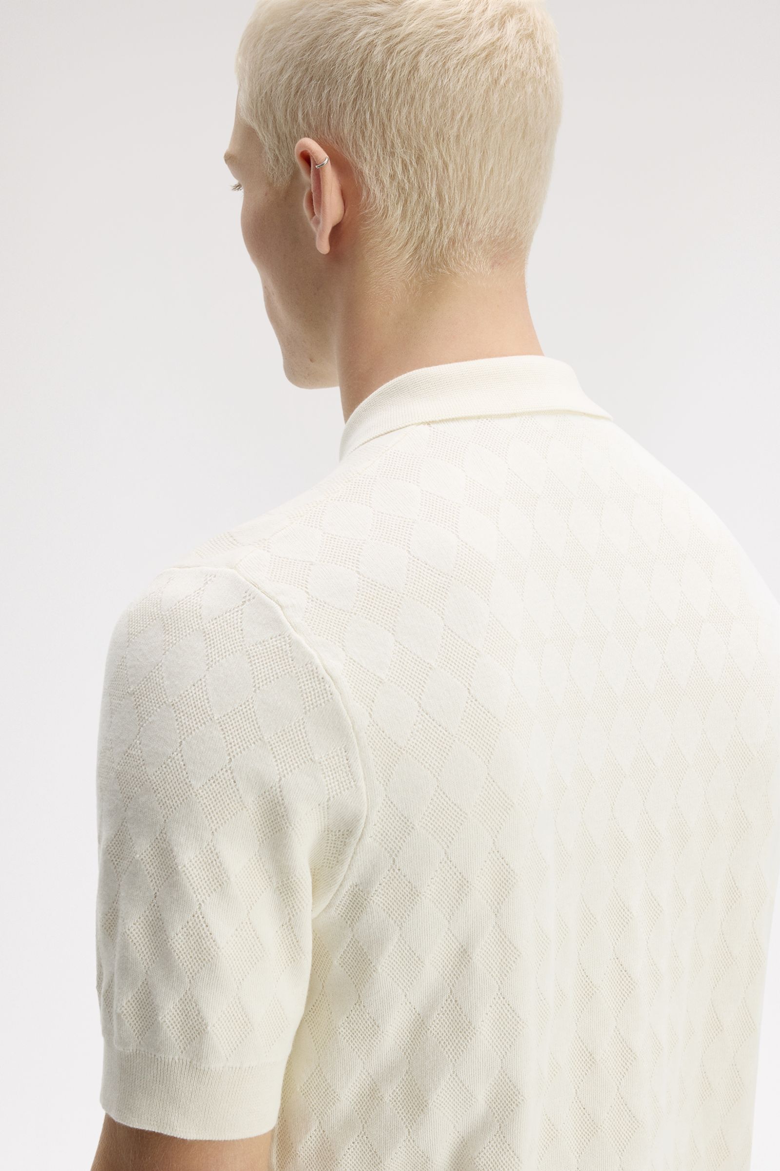FRED PERRY Polo de malha pointelle